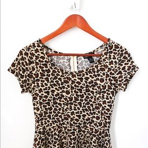 Cheetah Print Peplum Shirt